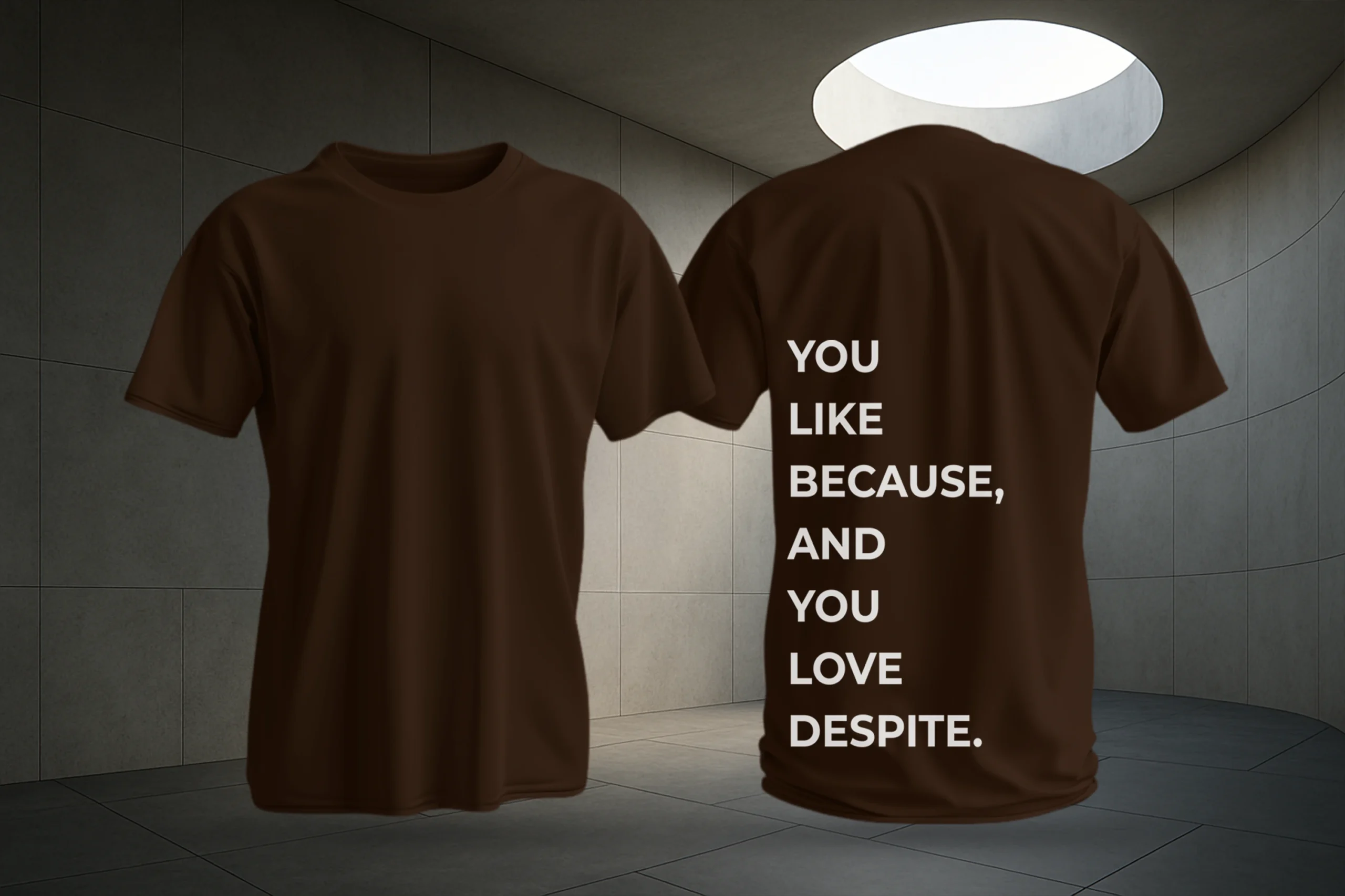Despite T-shirt